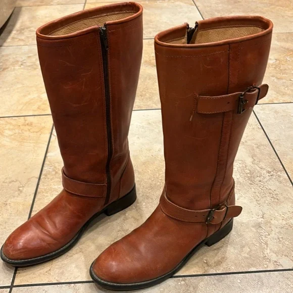 Dingo Women’s Zipper Up Leather Tall Boots size 8 - Picture 3 of 16